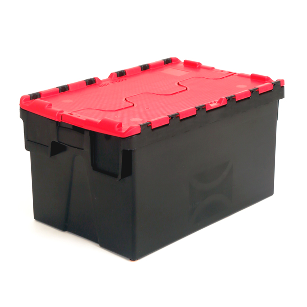 clear plastic crates with lids